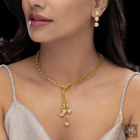 PRAO Anti-Tarnish Crystal Necklace